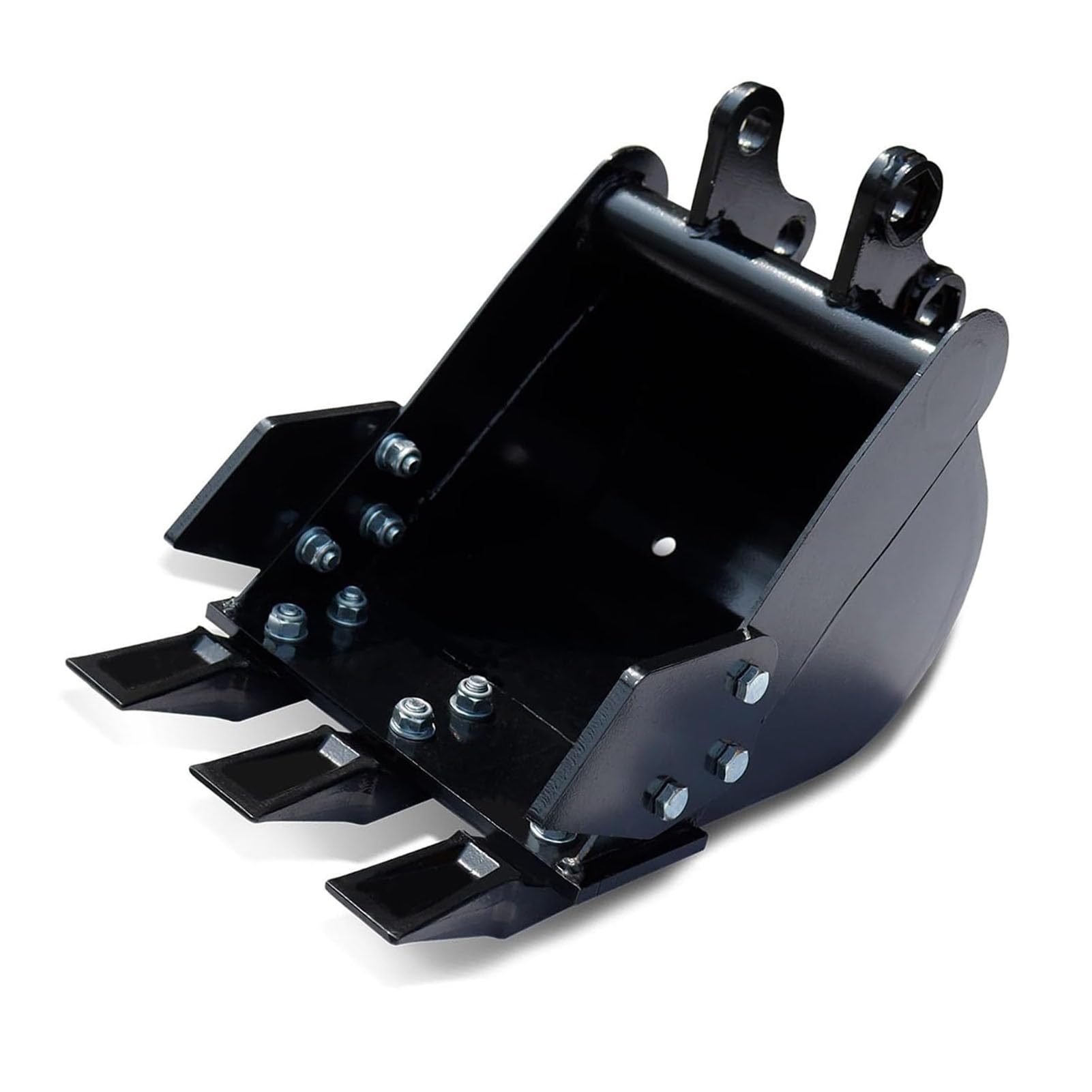 Kleiner Baggerlöffel aus Manganstahl, 300 Mm 12 Zoll Baggerlöffel mit Metallzähnen, Ideal für Kleine Bagger von 1 Bis 1,8 Tonnen, Grabenaushub, Garten- und Landschaftsbau