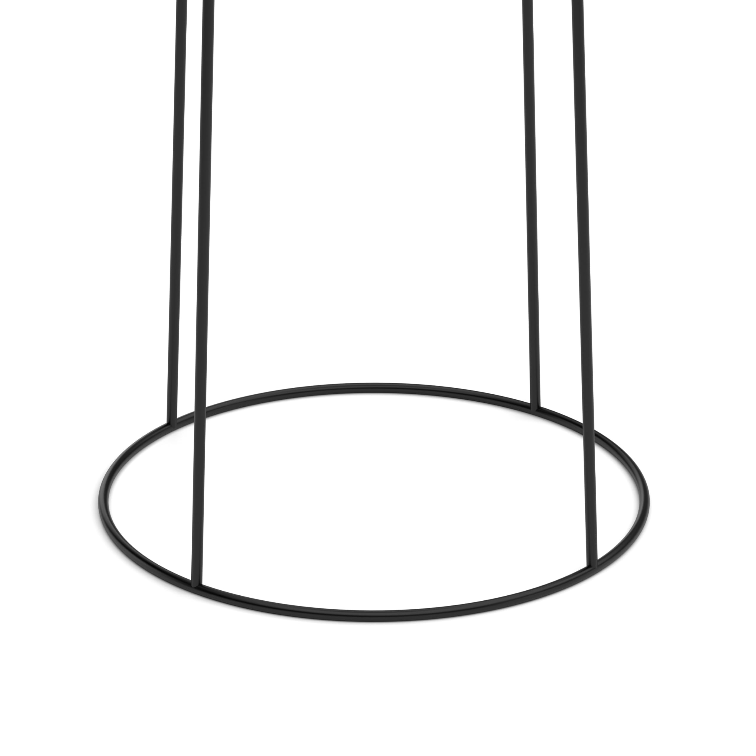 Ribelli Metall Blumentopf Ständer 2er Set φ25/28,5 cm, Blumenhocker mit Übertopf, Blumentreppe Pflanzenständer Blumenständer für Draußen & Innen, Pflanzenregal für Haus & Garten Dekoration (Schwarz)