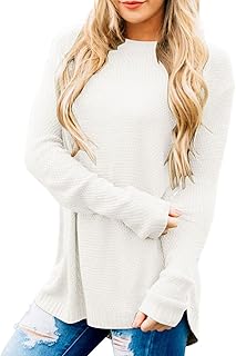 Ladies white crew neck jumper Clearance