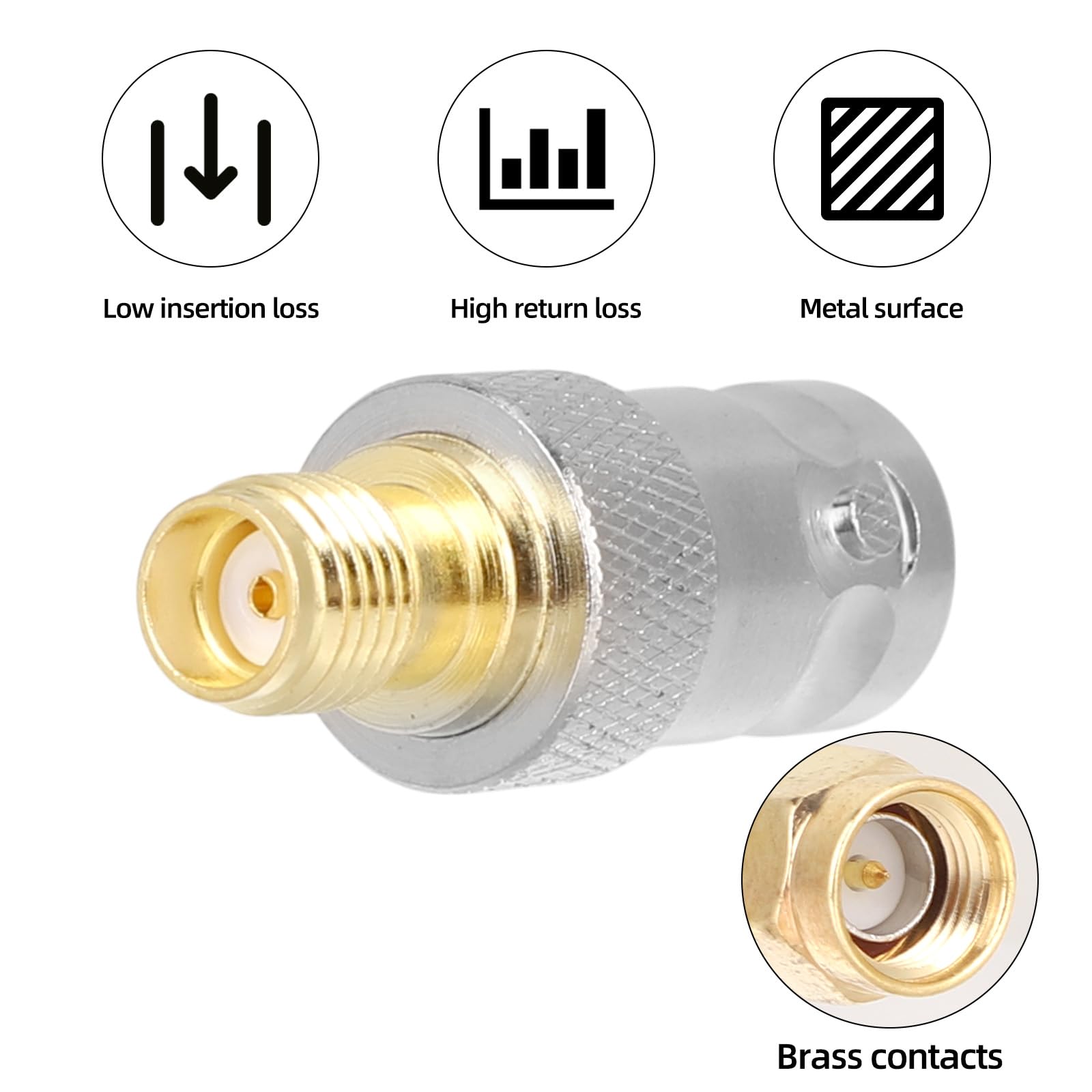 Profesjonalny SMA do BNC Adapter Zestaw, 12szt 50 Ohm RF Współosiowe Złącze Miedź & Stop Kompletny Męski/Żeński Komplet dla Krótkofalówka Antena Router Oscyloskop CCTV Sprzęt Testowy