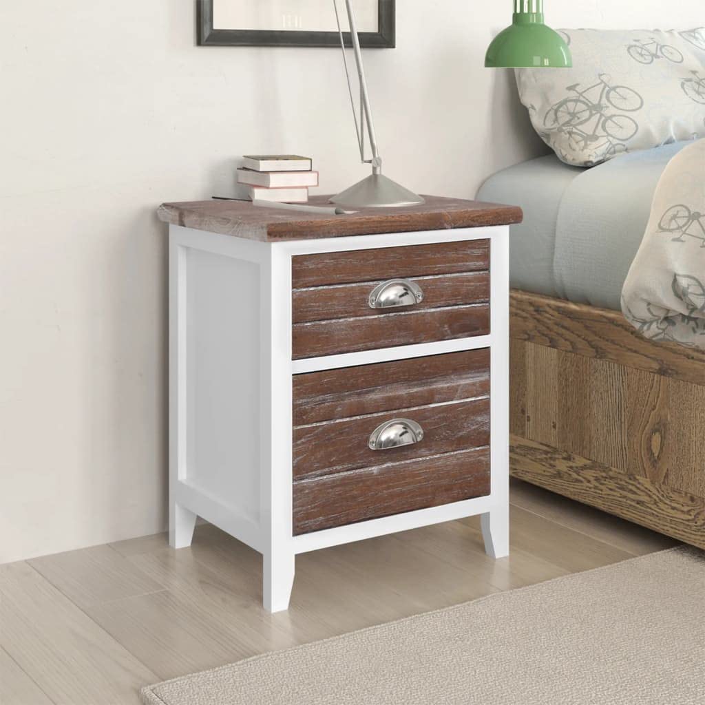 Table de chevet avec 2 tiroirs de rangement meuble d'appoint chambre adulte lot de 2