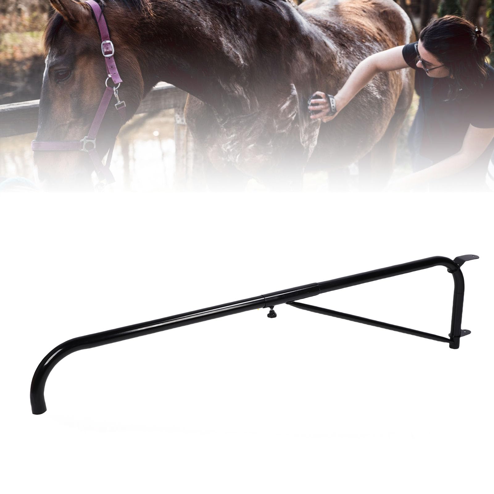 VBESTLIFE Brazo Oscilante de Manguera Antienredos, Accesorio de Lavado de Caballos, Aleación de Hierro, 64,6x15,0 Pulgadas