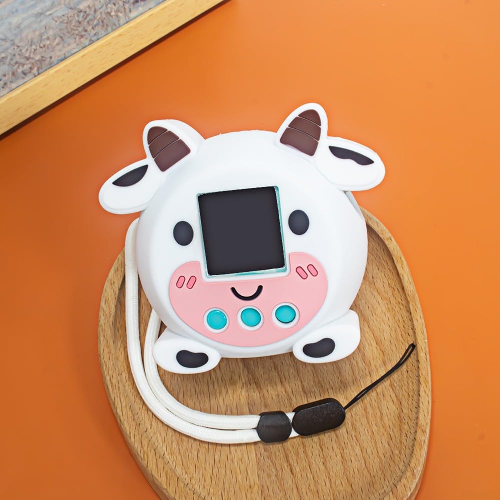 Besttoolifes Punirunes Coque de protection en silicone pour jouet numérique interactif - Doux au toucher - Avec cordon - Résistant aux rayures - Pour appareils électroniques des enfants - Blanc
