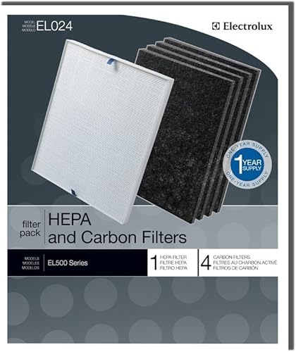Electrolux EL024 Paquete de reemplazo de filtro de carbón y irritante de alta eficiencia - 1 filtro irritante de alta eficiencia y 4 filtros de