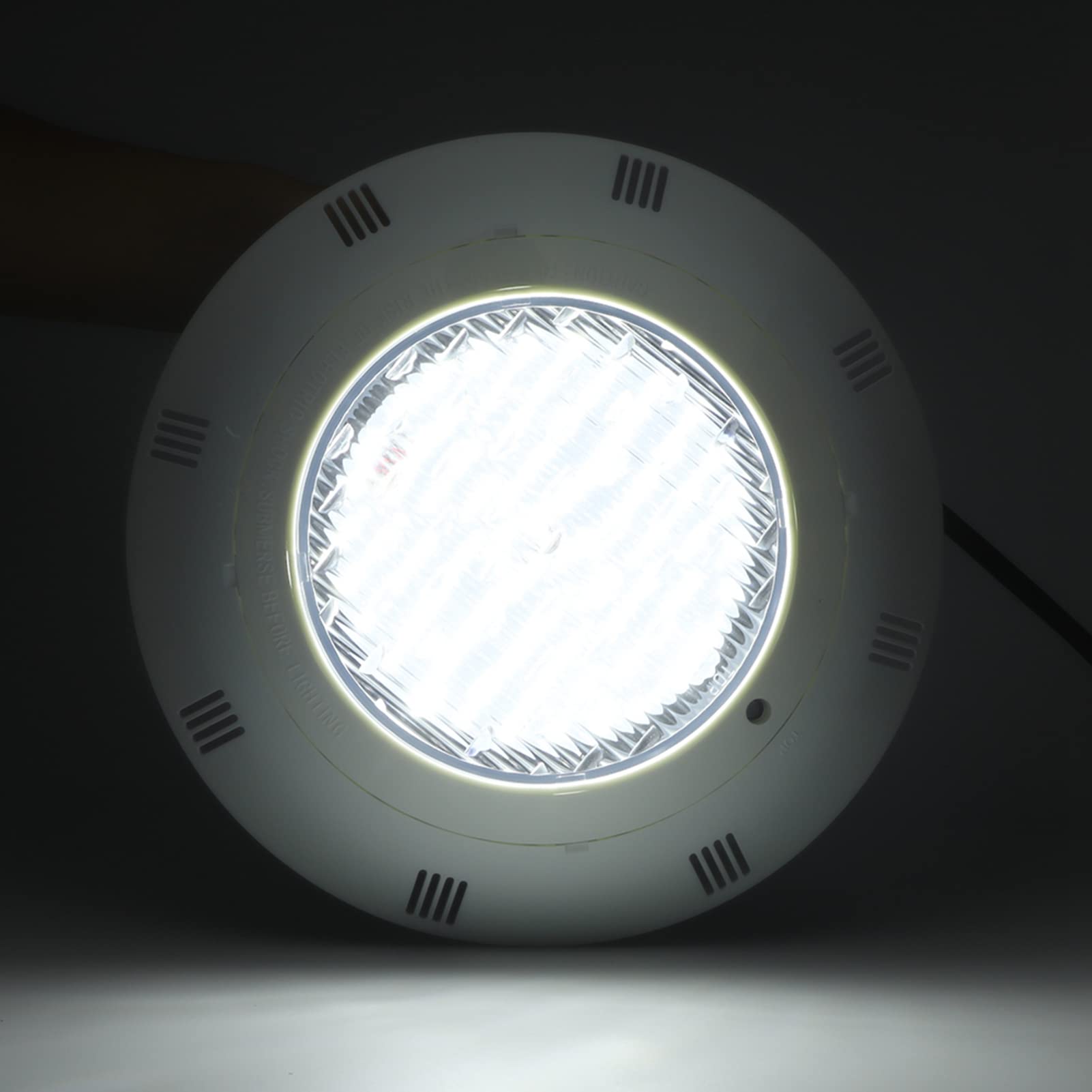 Jeffergarden AC12V 40W RGB-LED-Schwimmbadleuchte Langlebige ABS-Unterwasserleuchte mit 360 LEDs für Parks Gärten und Salzwasserpools