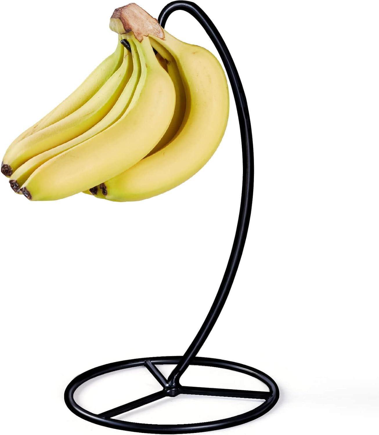 Banana Holder Stand – Heavy-Duty 15LB Capacity | Black Metal Banana Hanger Tree for Kitchen Countertop | Keeps Bananas Fresh Longer | Sleek & Stable Design (Black)-image-10