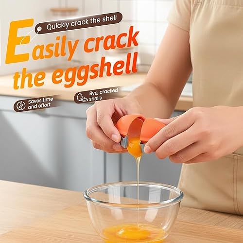 Miniatura 5 de 2026 New Egg Shell Opener, Stainless Steel Egg Cracker Tool, Multifunctional Eggs Separator for Raw and Hard Boiled Eggs Peeler Shell Remover,