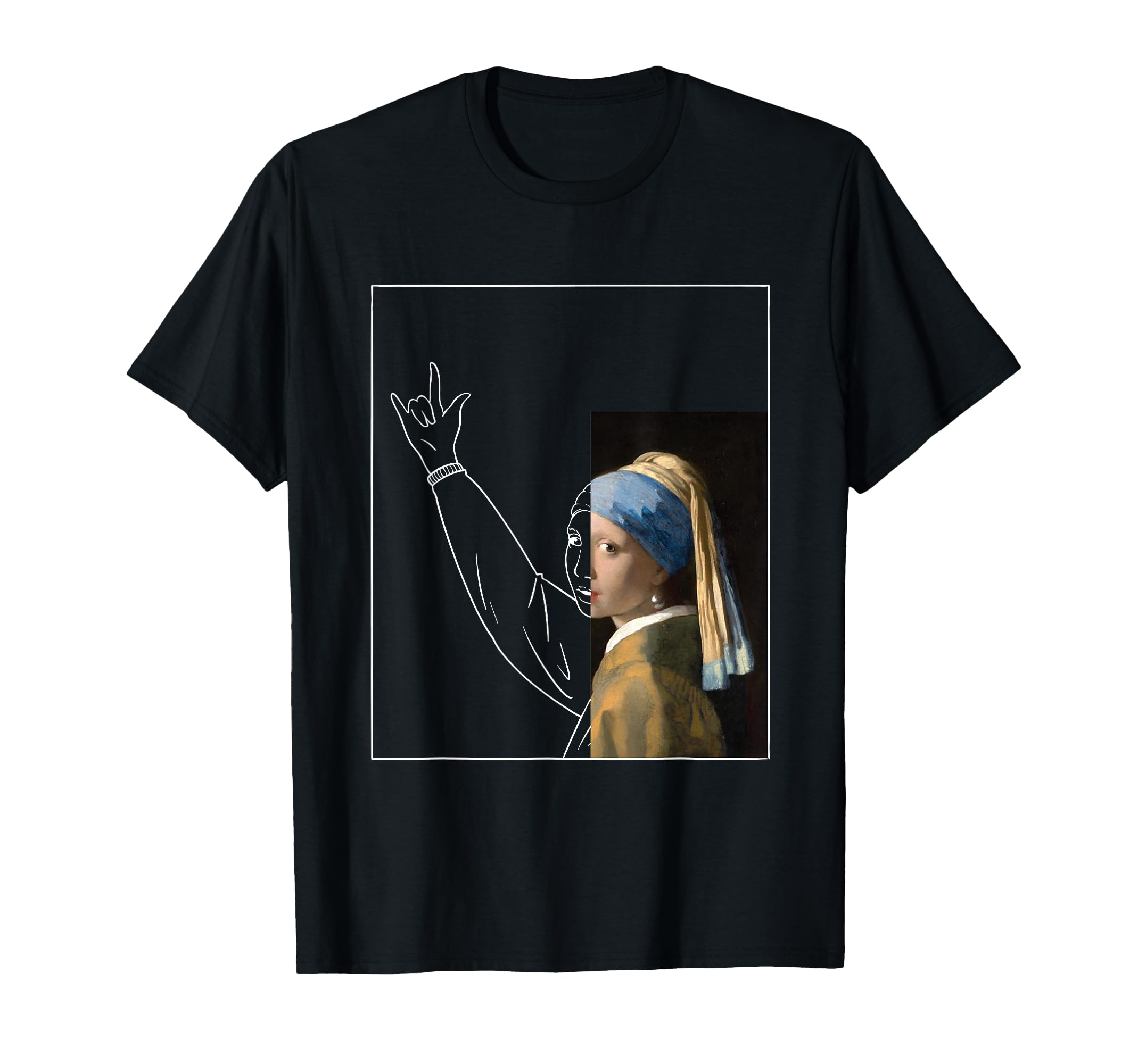 Amazon | フェルメール 真珠の耳飾りの少女 artsy 古典美術史 Tシャツ
