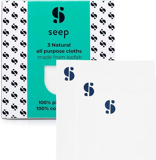 SEEP Reusable Cleaning Cloth - Microfibre Cloth Alternative - Eco Washing Up Cloth - 3 x Pack - Reusable Long Lasting Washable All-Purpose Cloth - Highly Absorbent