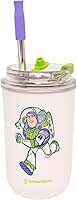 Zonacriativa – Copo Neo com Canudo 300ml Buzz Lightyear Toy Story | Copo Térmico em Aço Inox com Parede Dupla e Tampa de Vedação | Hidratação e Aventura ao Infinito e Além