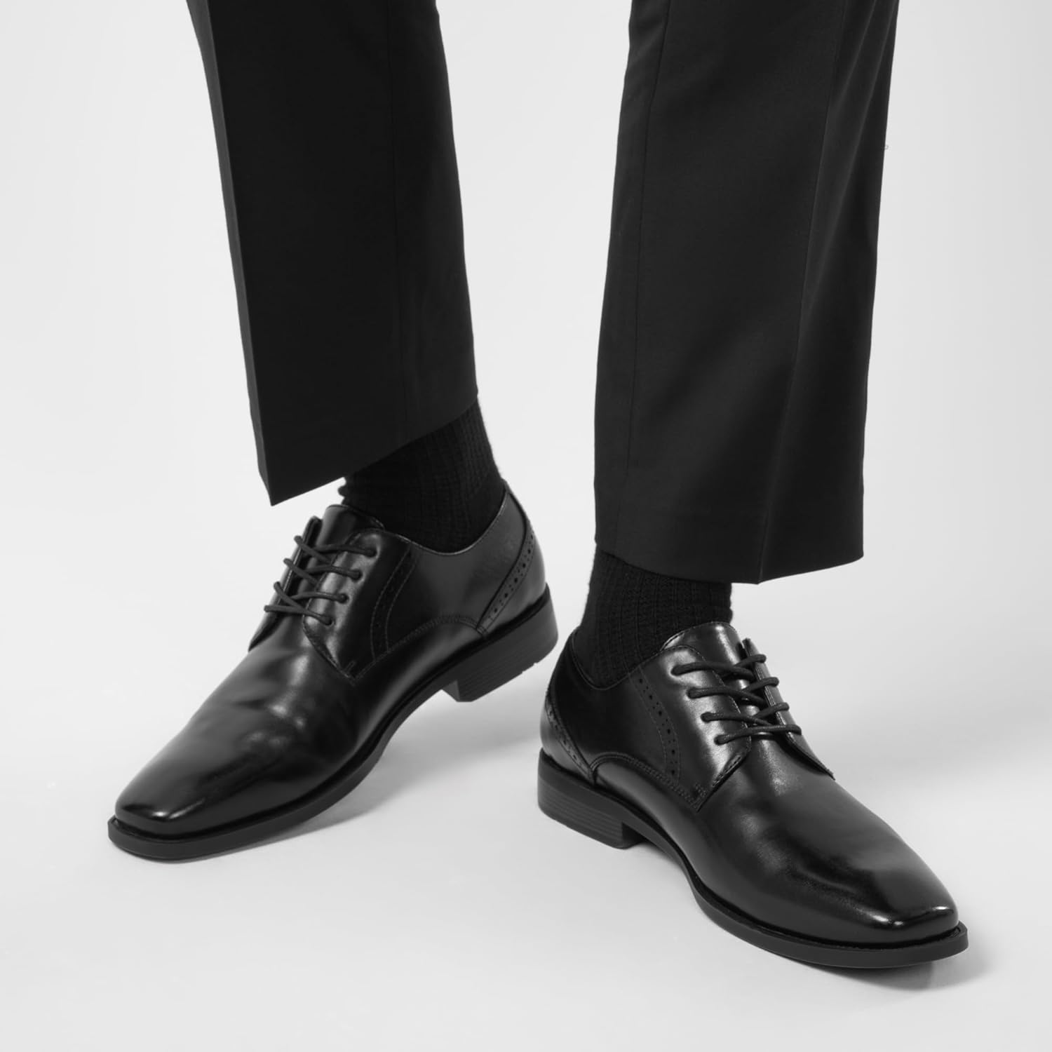 Mens Dress Shoes Men's Oxfords Square Toe Dress Shoes for Men Formal Black