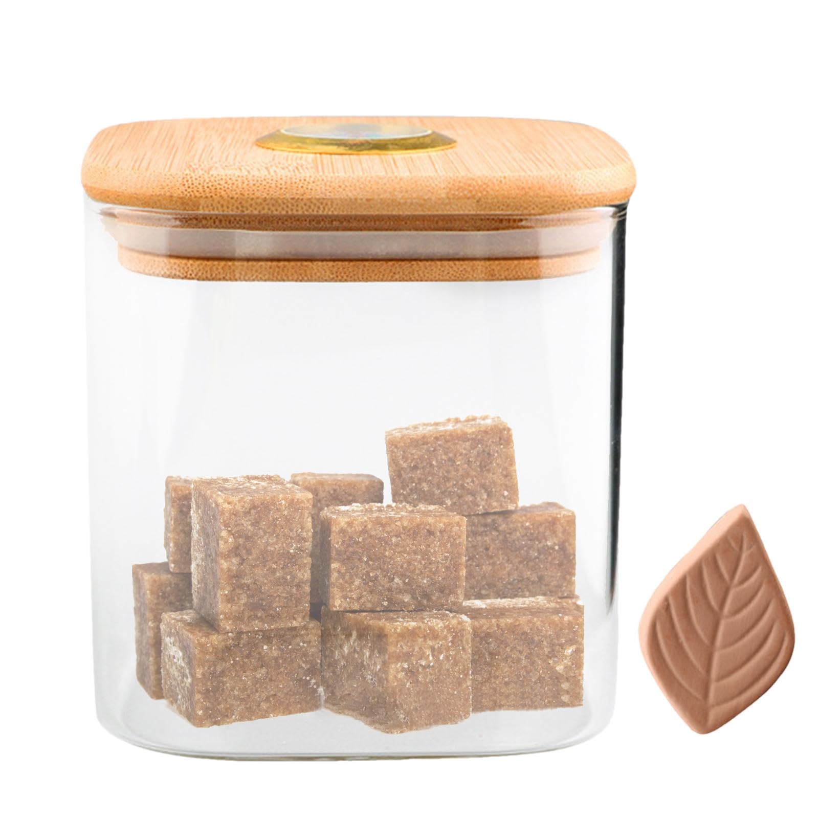 Yiokii Brown Sugar Keeper Saver, Terracotta Sugar Saver houdt bruine suiker zacht of droog voedsel Houd containers ontwerp opslag Leaf Saver container, bruin voedsel onderhouden opslagcontainer