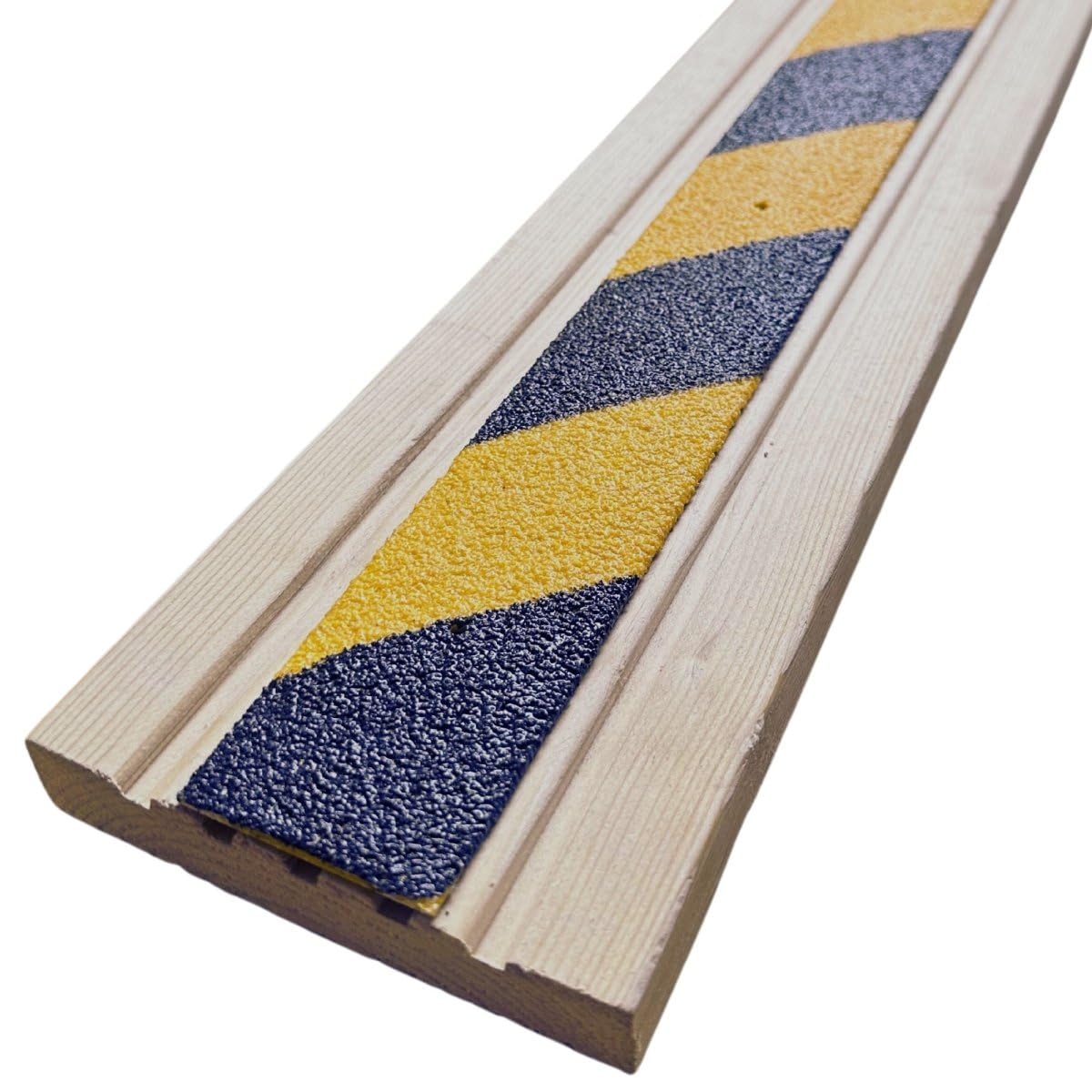 Slips Away 10-Pack Non Slip Decking Strips – Anti Slip GRP Tread for Garden, Ramp, Stair & Patio – Anti Skid Safety Strips for Wood & Composite Decking for Outdoor Steps – Hazard 600mm x 50mm
