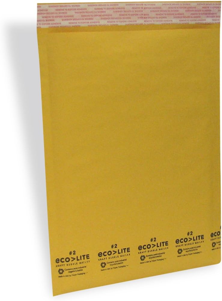 #2 Size 8.5" X 12" Kraft Bubble Mailers Self Seal/ 100 Cs