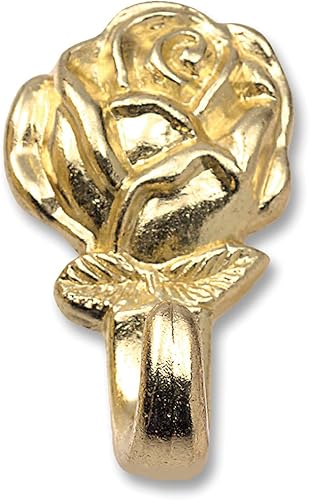 OOK 53510 Rose Push Pins, perchas ligeras sin herramientas, latón, (2 piezas)