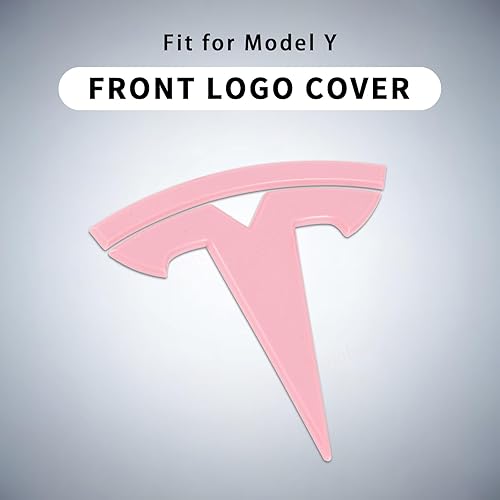 Miniatura 2 de Nanaholy Model Y Accesorios para Tesla Emblema Pegatina 2 piezasSet para maletero delanterotrasero Logo cubierta (negro)