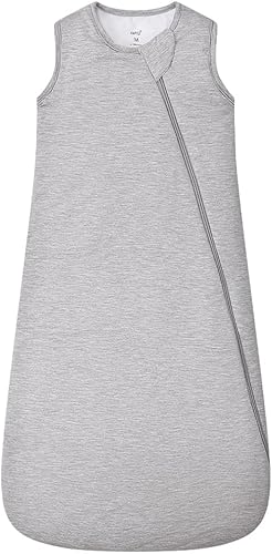 HAPIU Saco de dormir unisex de rayón hecho de bambú TOG 1.0, cremallera de 2 vías YKK, manta portátil para bebé