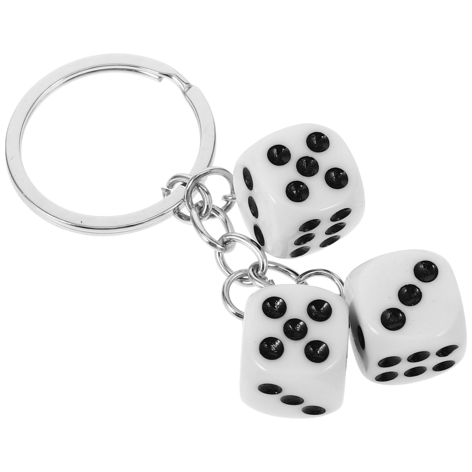 LIFKOME Resin Dice Keychain Charm Mini 3D Cube Pendant Lightweight Bag Purse Backpack Hanging Ornament for Car Decoration and Party Favor