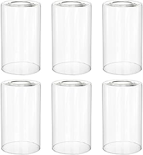 Hedume 6 Pack Clear Glass Shades Replacement, 5.7