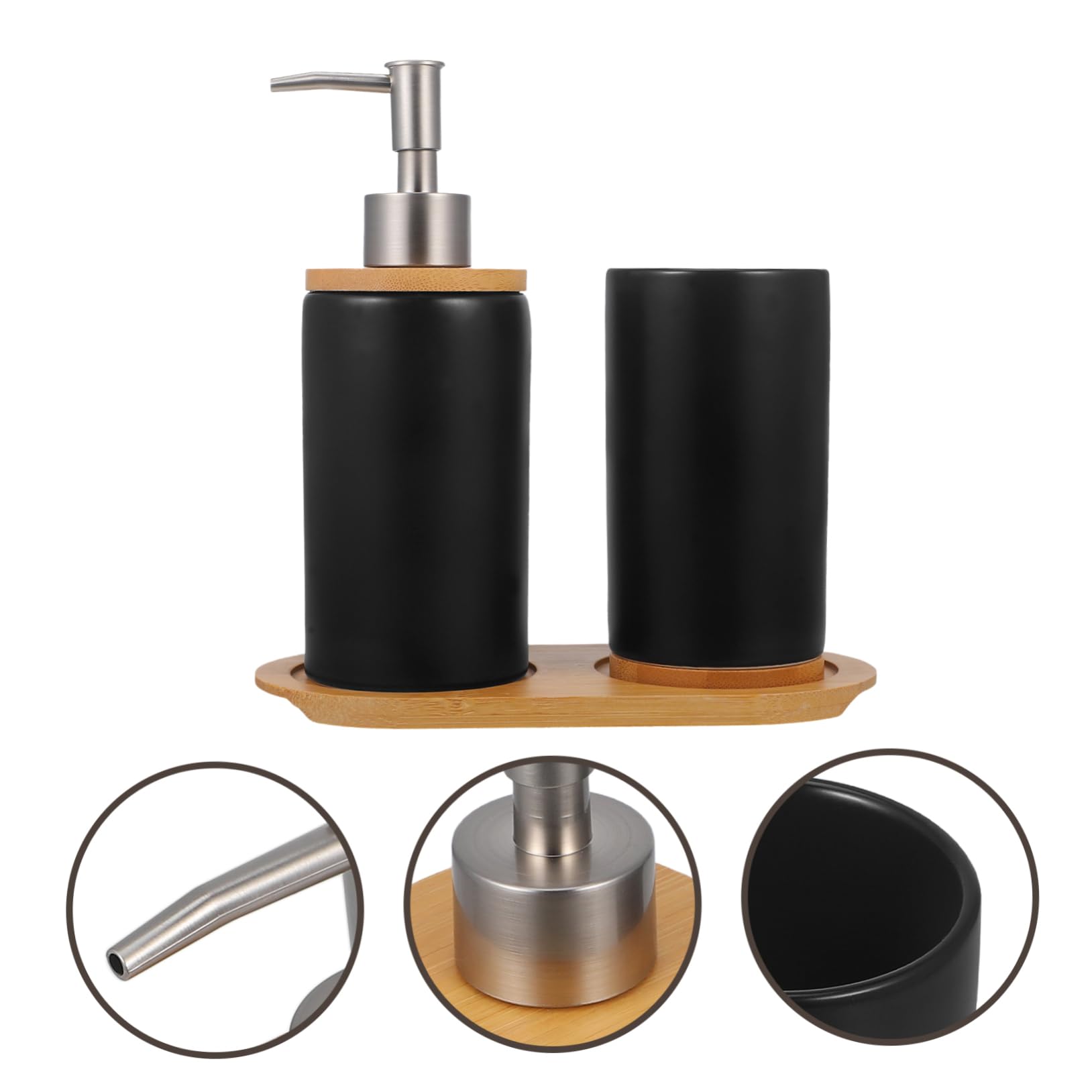 Hemobllo Taza de Lavado de Cerámica Soporte para Cepillo de Dientes Recipiente para Loción Accesorios para Baño de Baño Vaso para Enjuague Bucal