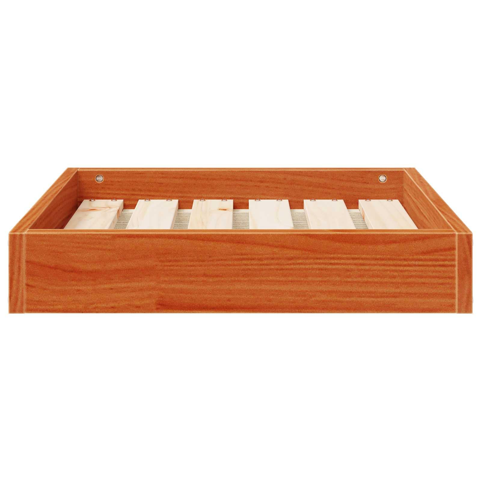 Cuccia per cani in legno massello di pino marrone cerato, 51,5 x 44 x 9 cm, per interni, comodo posto per dormire per animali domestici, con design robusto e accogliente nido per cuccioli