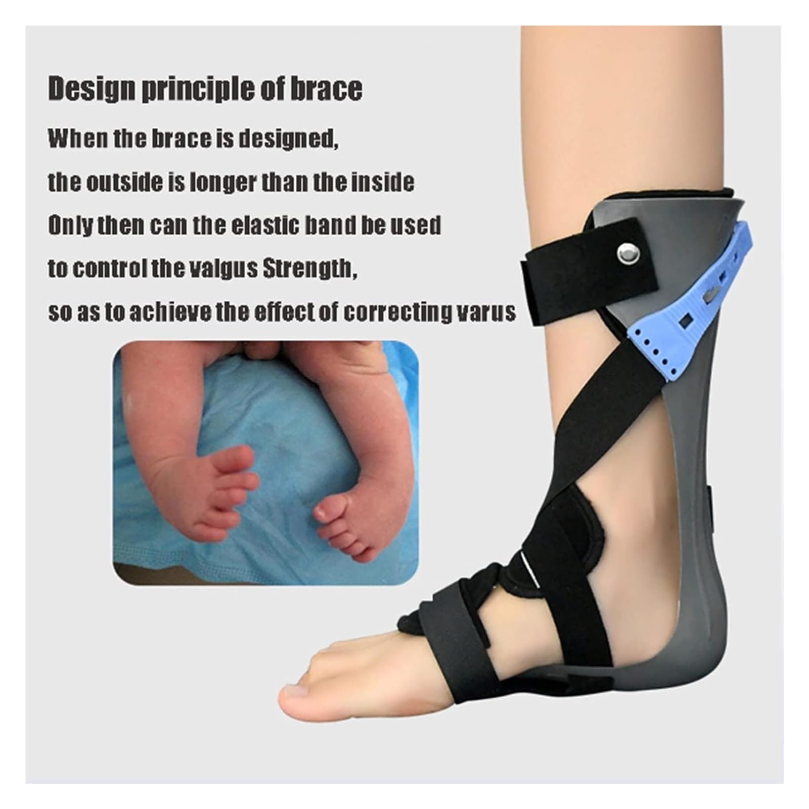 Soporte para pie caído, soporte AFO, ortesis ligera para aliviar la caída del pie, fascitis plantar y tendinitis de Aquiles, estabilidad del tobillo, ajuste cómodo