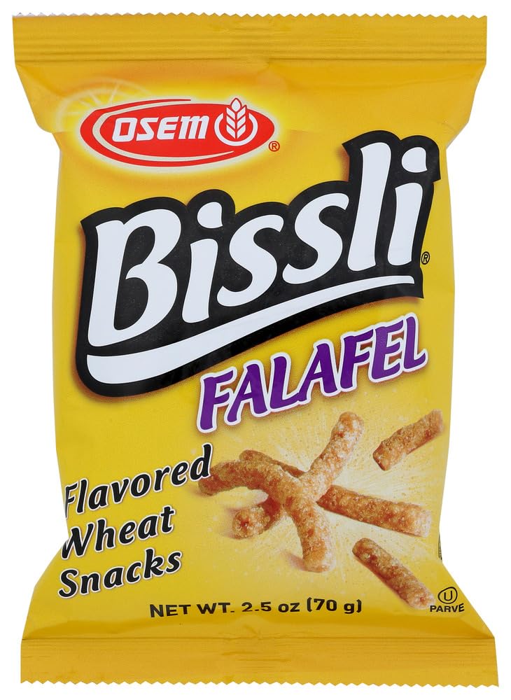 Osem Bissli Falafel Flavored Crunchy Wheat Snack -No Food Coloring or Preservatives, 2.5 Ounce Bag