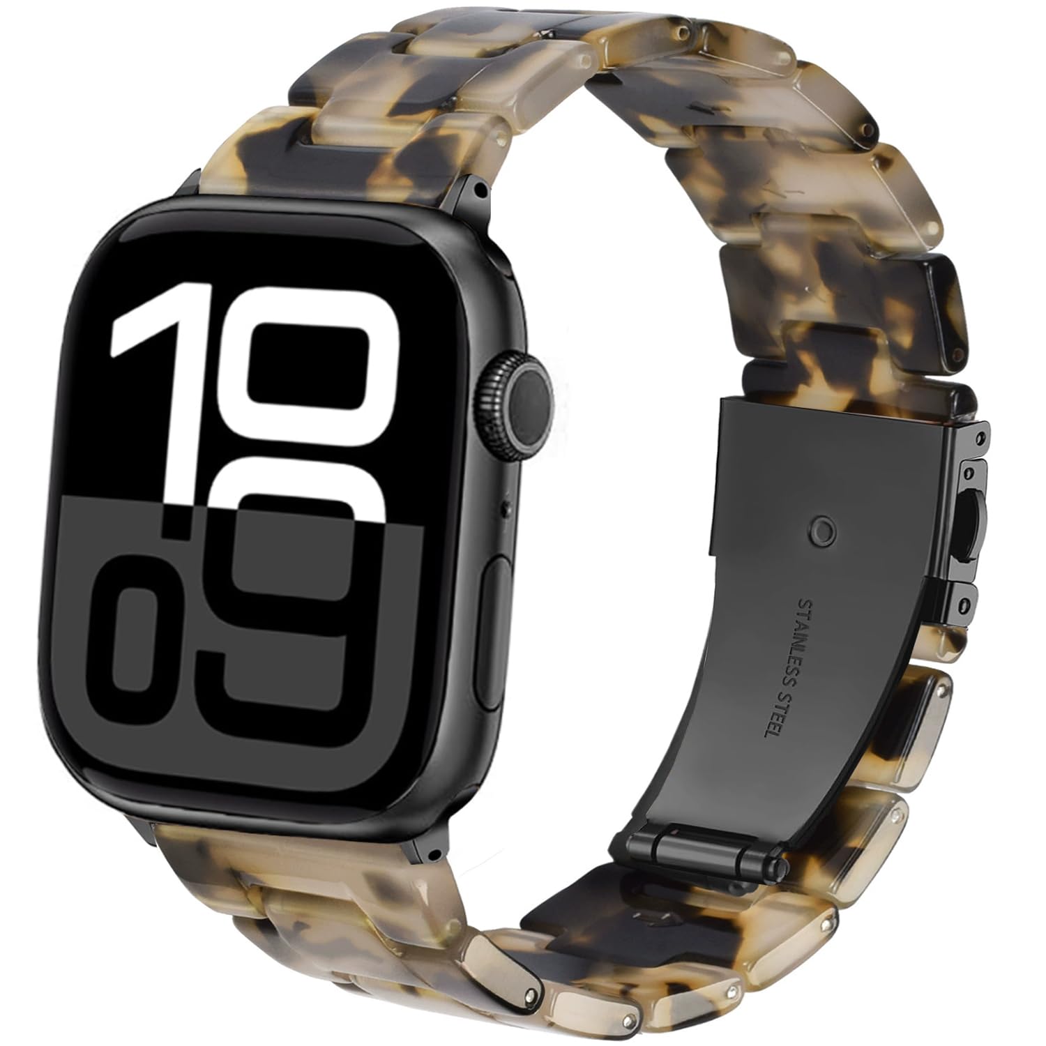 DEALELE Bands Compatible with Apple Watch 49mm 46mm 42mm 45mm 41mm 44mm 40mm 38mm, Colorful Resin Replacement Strap for iWatch Series 10/9 / 8/7 / 6/5 / 4/3 / Ultra/SE Women Men — view 9