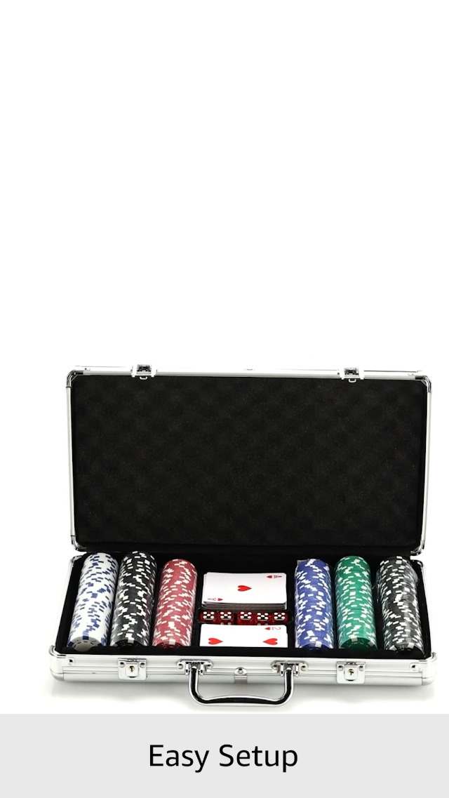 Niku Adult Casino Style 200 Pcs Poker Chips Set in a Tin Case, 2