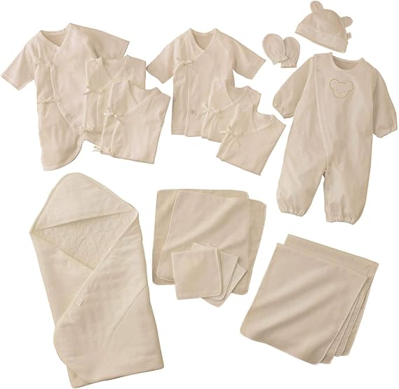 Amazon Co Jp ベルメゾン 肌着 17点 セット ベビー用 日本製 新生児 春夏用 50 70 服 ファッション小物