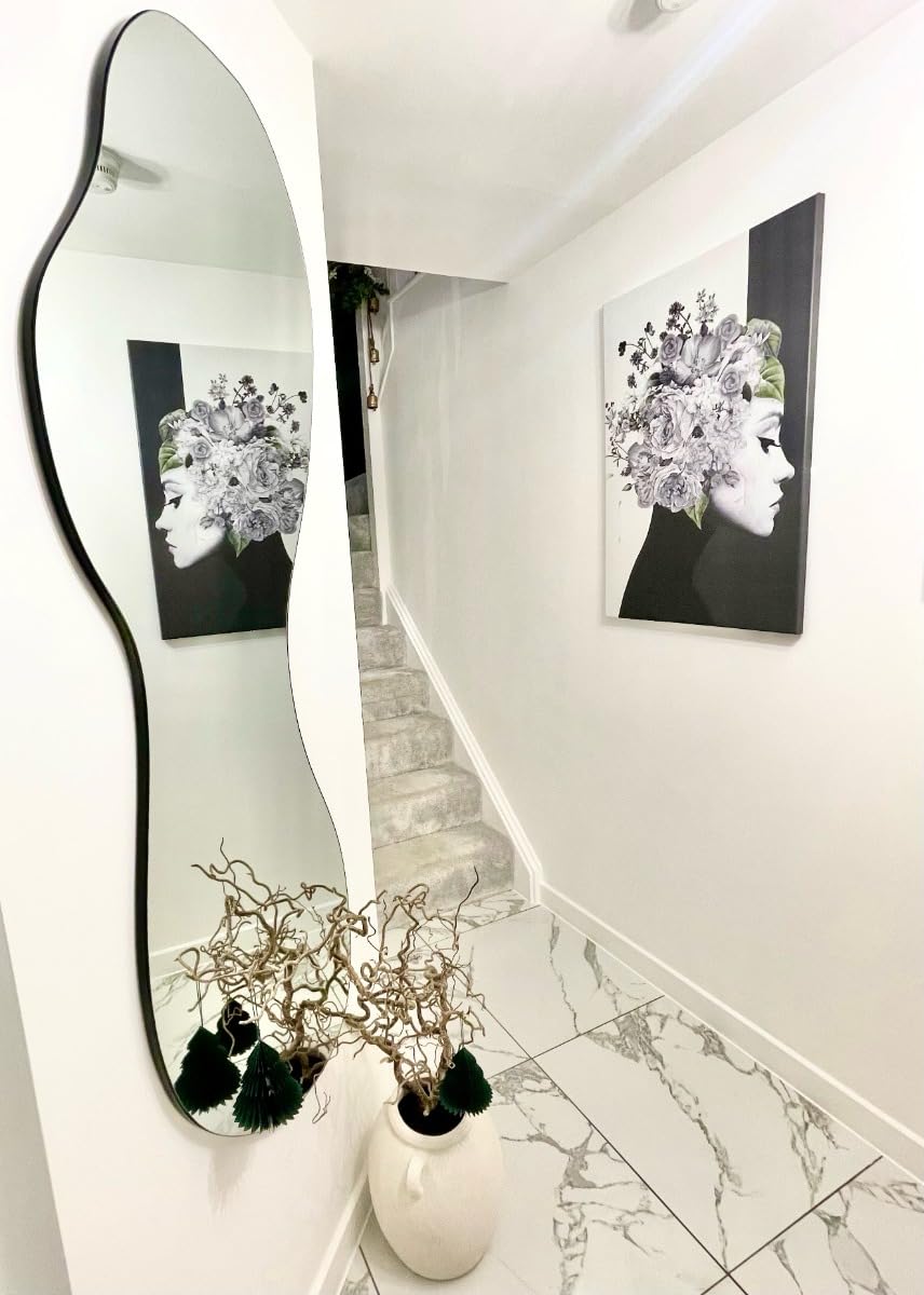 Mirroroutlet Unisex Silver The Lacuna - Frameless Pond Wall Mirror 63" X 24" (160Cm X 60Cm) In | : Size 1 Pack