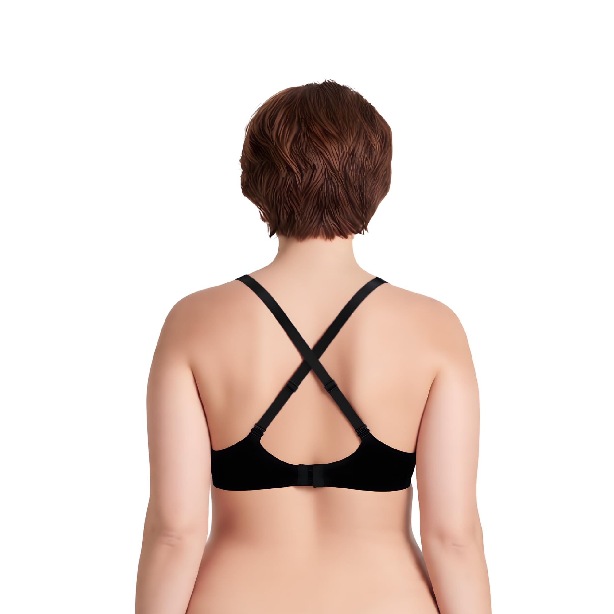 Curve Muse Damen Übergröße +1,5 Tassen Bügel Spitzen-BHS | Halbschale, Push-up, Gepolstert, Balconette, Atmungsaktiv, Verstellbare Träger