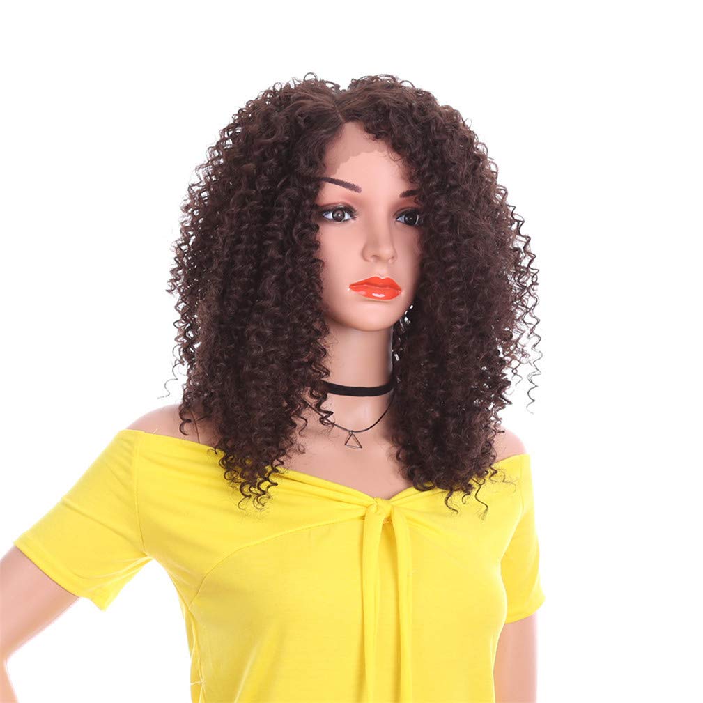 Perruque cheveux courts bouclés style africain thermorésistante