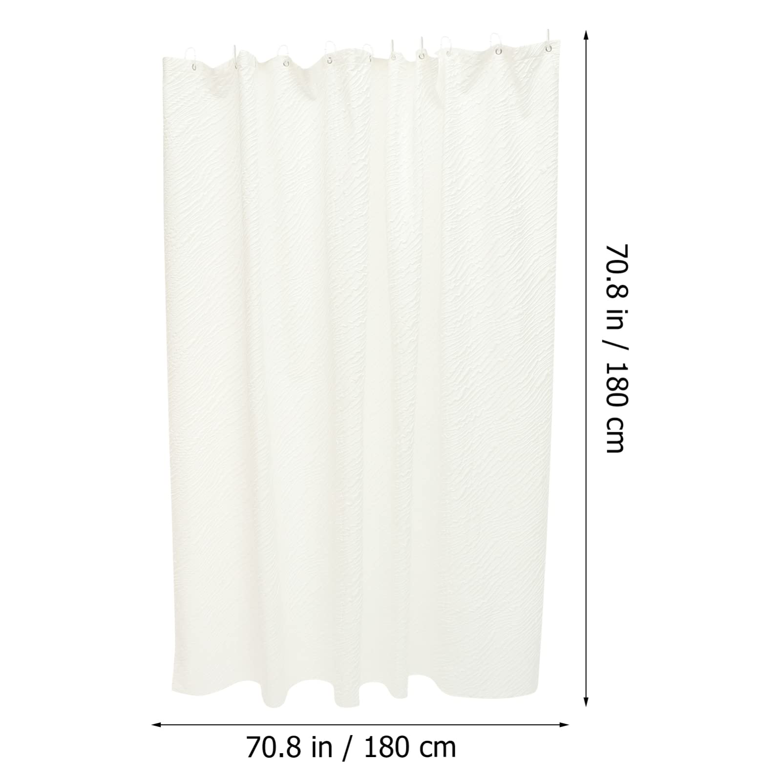Zerodeko Rideau De Douche Polyester Rideau De Douche Imperméable pour Salle De Bain avec Crochets