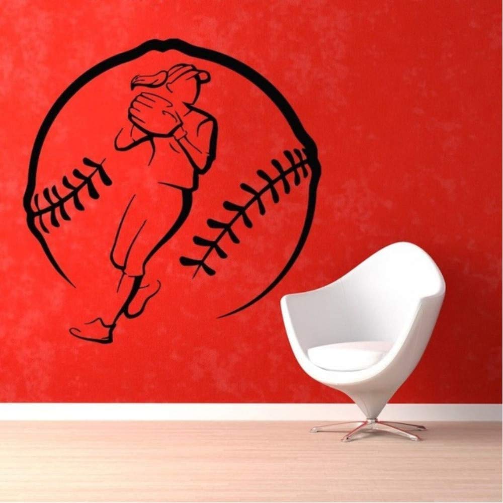 58X60 cm Baseball Sticker Name Sports Decal Posters Vinyl