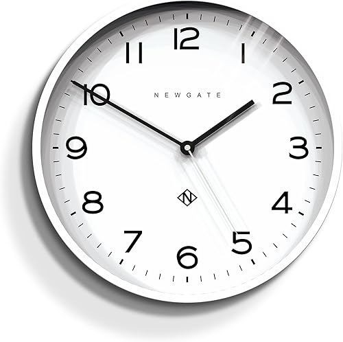 Miniatura 26 de NEWGATE® Reloj de pared con eco número tres Reloj redondo moderno 14.5 pulgadas Rojo Números fáciles de leer Ideal para cocina, sala