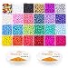 Beads for Bracelets, Anezus 7200 Pcs 4mm Pony Seed Beads Bracelet Beads Small Glass Rainbow Beads for Bracelet Jewelry Making
