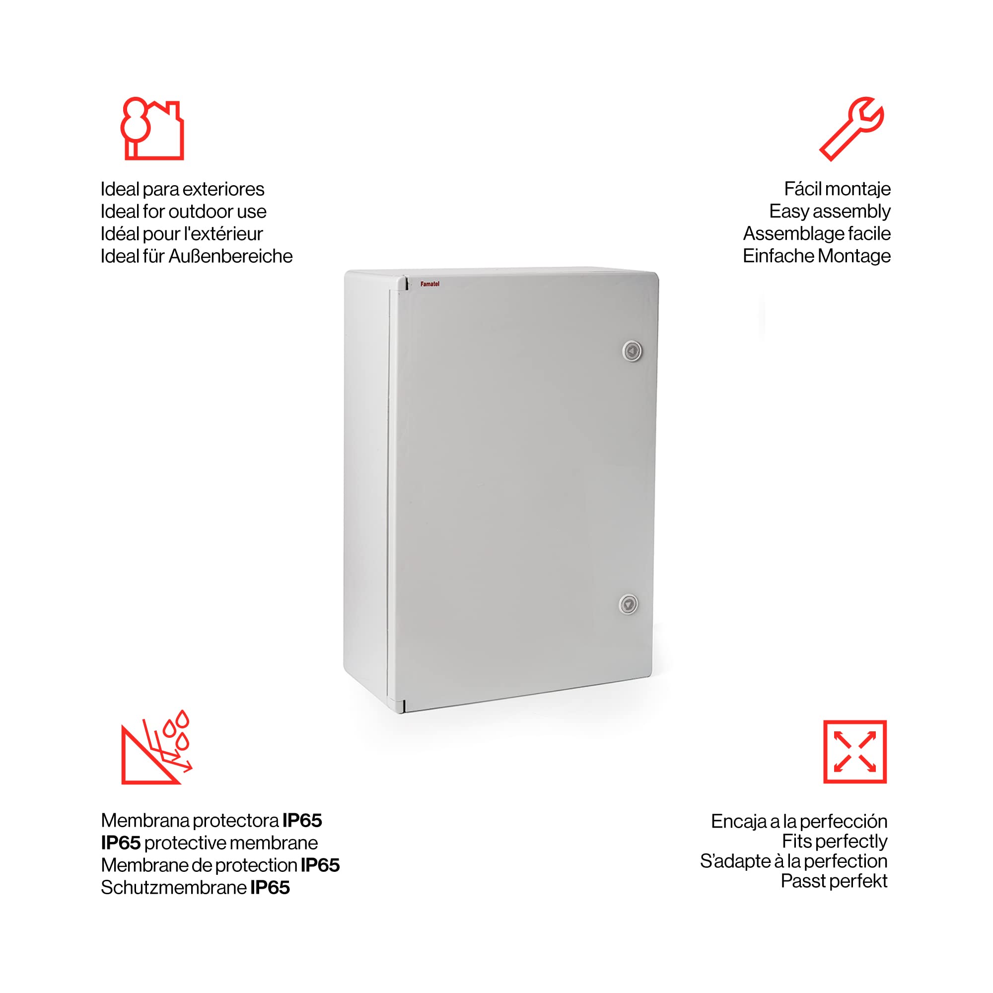 FAMATEL – Armarios superficie IP65 | Serie Magna | Blanco