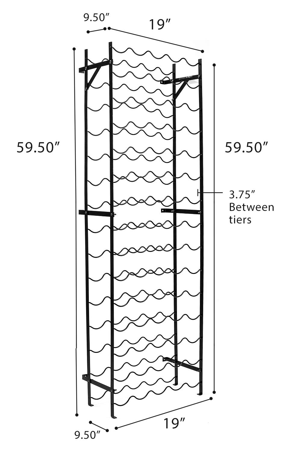Buy Sorbus Wine Rack Free Standing Floor Stand Racks Hold 75 Bottles