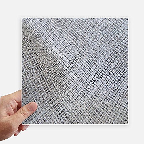 Pegatinas de lino gris abstracto con acabado vinílico elegante de 20 cm para paredes exclusivas 2