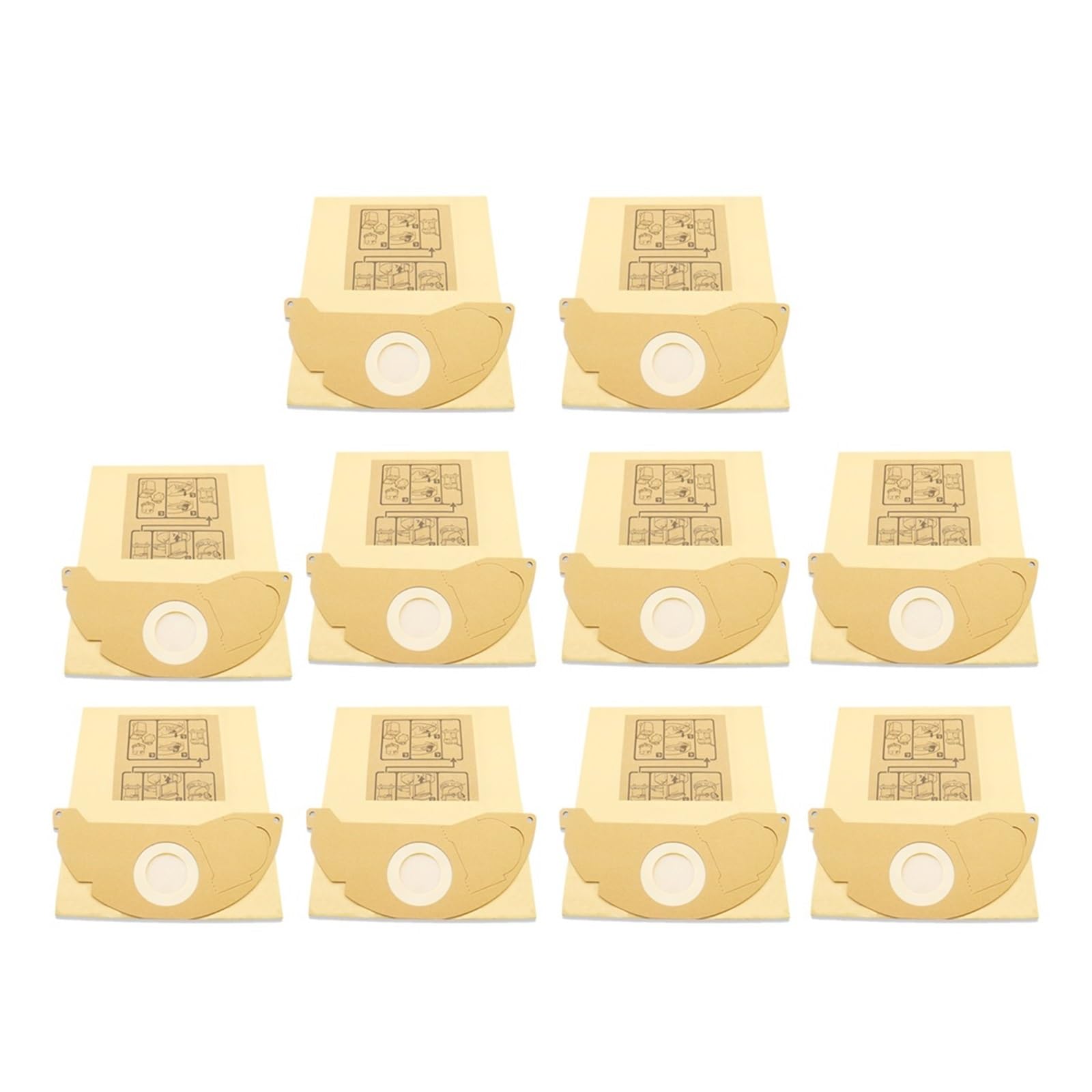 HIZON Paper Dust Bags，Compatible For Karcher，WD2 MV2 WD2200 WD2250 A2004 A2054 A2000 A2074 A2236 SE2001 SE5100 SE6100 Vacuum Cleaner 6.904-322.0