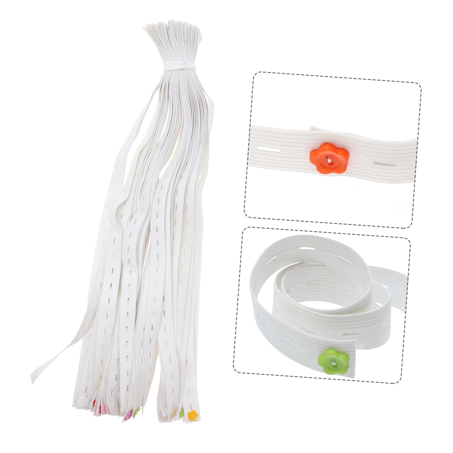 Yardenfun Boucles de Fixation pour Couches Bébé 40 Pièces Réglables Plastiques Ceinture Sécurisée Maintien Couches Ajustable Tout-petits Accessoires Indispensables