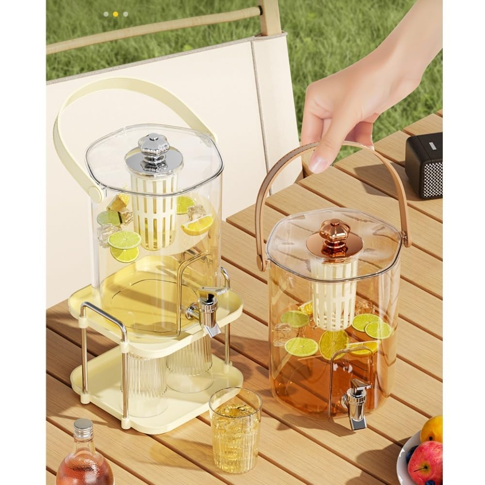 erogatore acqua Contenitori di succo di dispenser di bevande in plastica for distributori di bevande ghiacciate for feste in casa for limonata/soda/tè bevande tanica