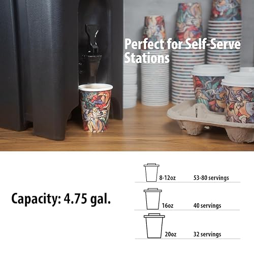 Miniatura 5 de Cambro 500LCD110 - Portabebidas Camtainer, 4-34 galones, color negro