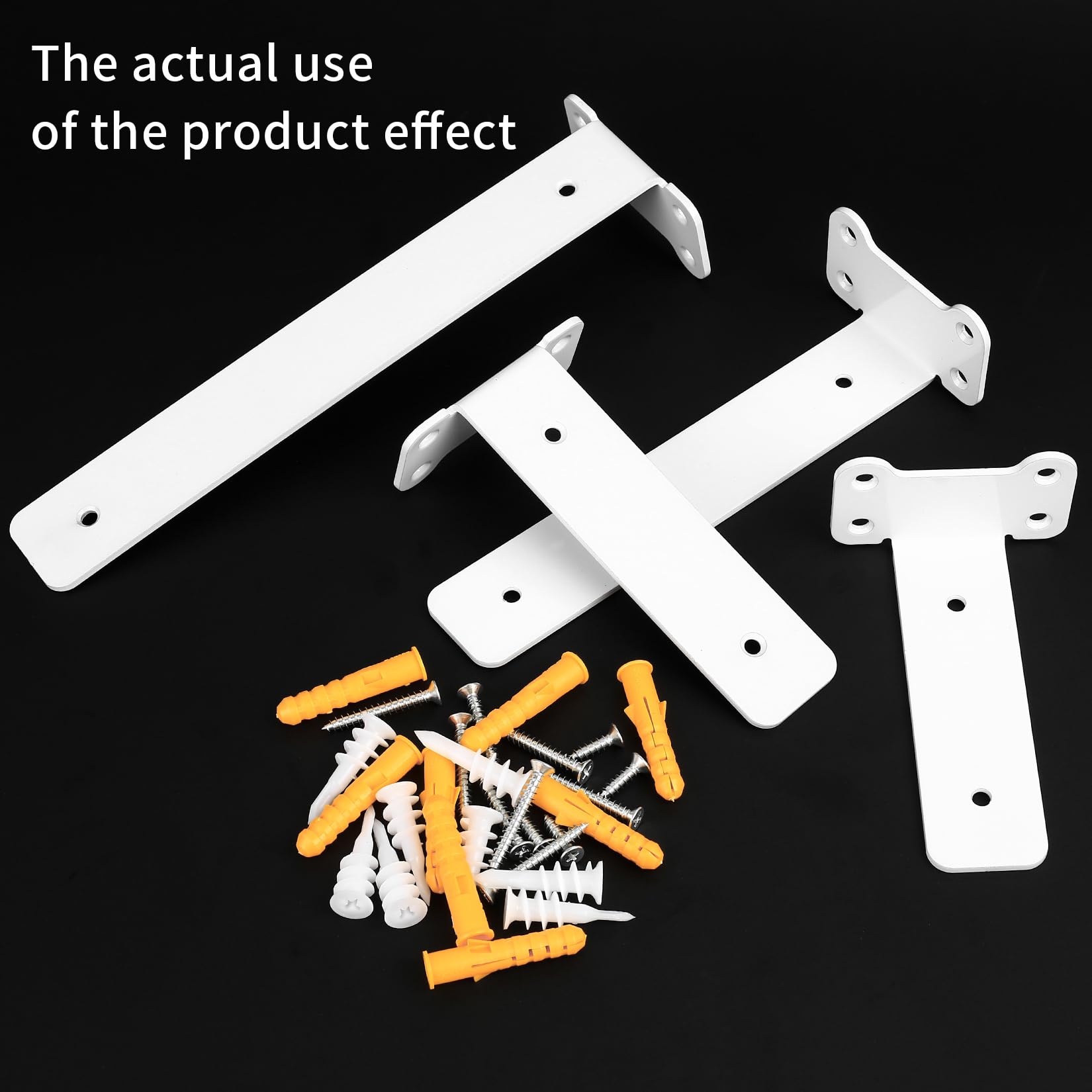 4 Pcs Equerre Etagere Murale Blanc, 125 Mm Equerre Charge