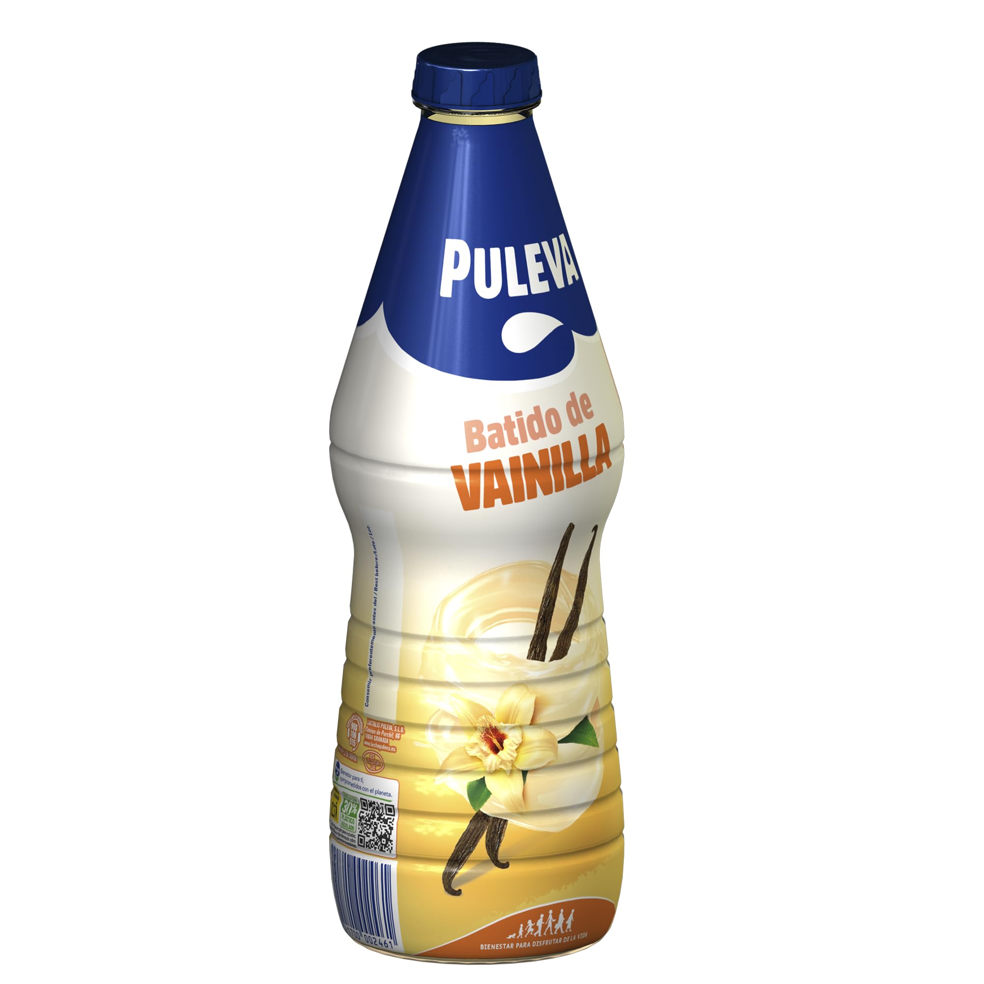 Puleva Batido de Vainilla, Rico en Calcio, Proteínas y Vitamina D, Sin Gluten, Bebida Láctea 1 L