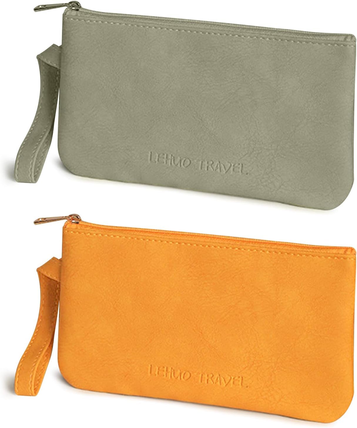 NALACAL Cosmetic Bag Organiser, Small Makeup Bag, for Purse PU Leather Mini Cosmetic Bags, Waterproof Zipper Handbag, Travel Make up Pouch, with Compartments Versatile Storage Pouches (2 PCS)