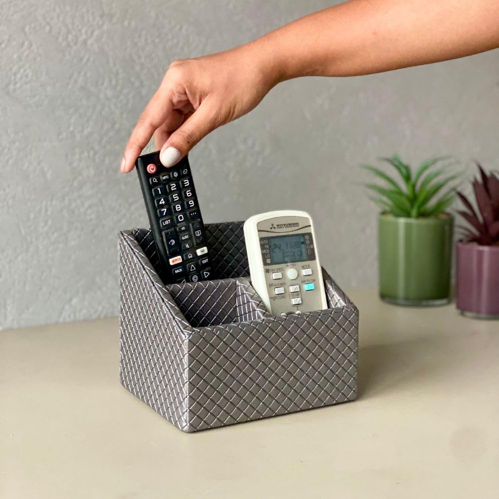 See full amazon price history chart for MASON HOME Vegan Leather & Mdf Braided Grey Remote Holder - 1pc - L 6.25" x B 5" x H 5" | Decorative Multifunctional Space Saving Organizer Stand | Rom - Table - Desk | AC TV Controller - Gadgets MASON HOME Vegan Leather & Mdf Braided Grey Remote Holder - 1pc - L 6.25" x B 5" x H 5" | Decorative Multifunctional Space Saving Organizer Stand | Rom - Table - Desk | AC TV Controller - Gadgets (B0CCRMGM6C) Amazon Price History, Amazon Price Tracker