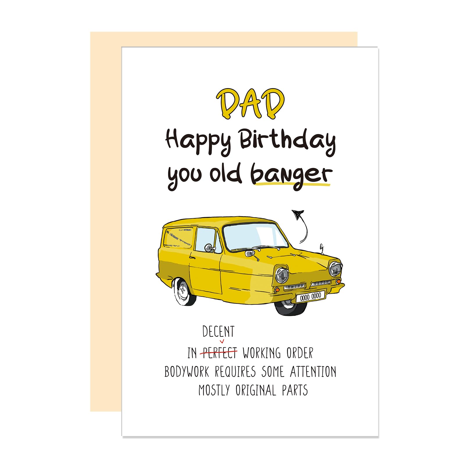 Ure Tenk Funny Dad Birthday Card, Daddy 40th 50th 60th 70th HBD Card โ image 1