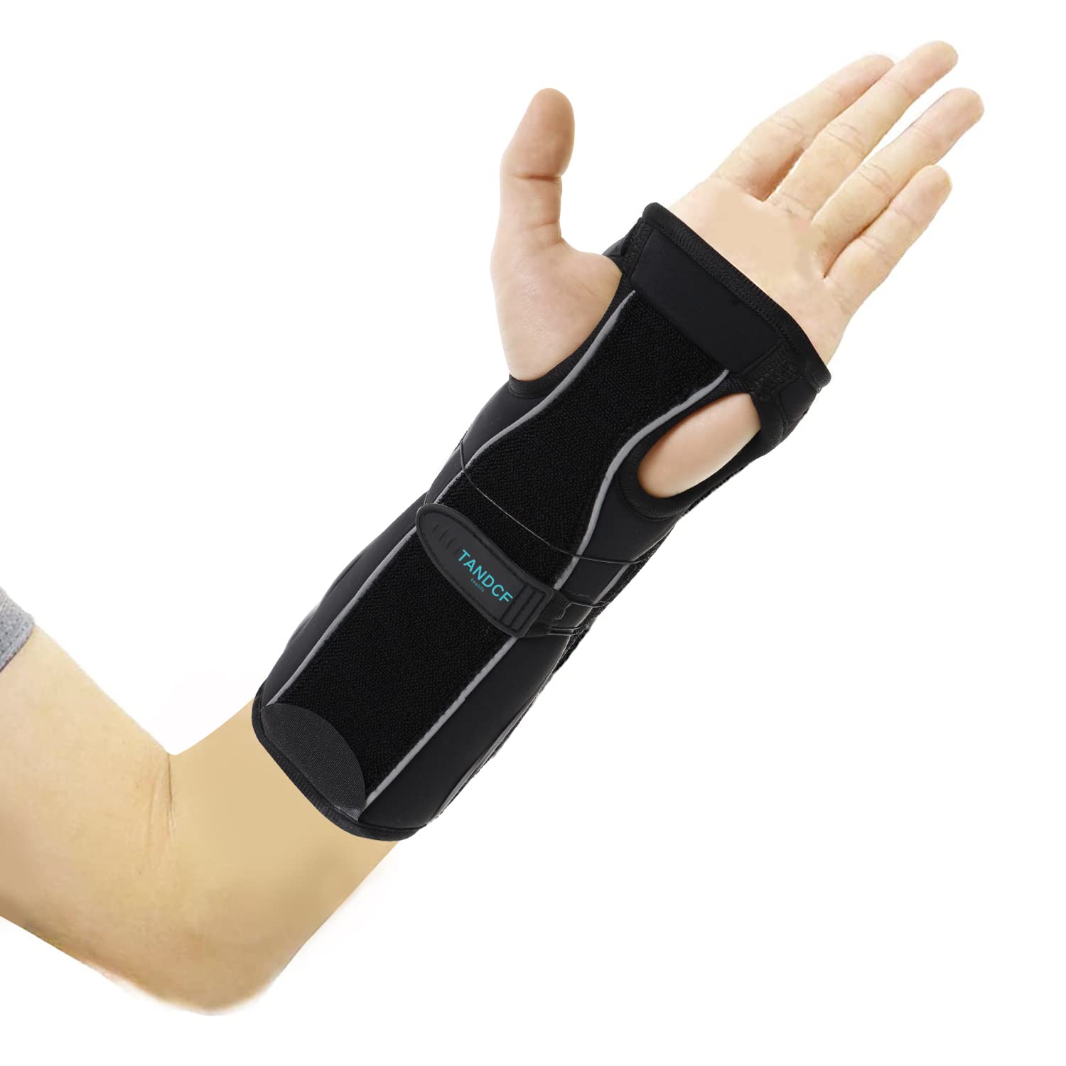 TANDCF bestlife Muñequera universal unisex para antebrazo y muñeca, muñequera reversible para túnel carpiano, férulas ajustables para antebrazo nocturno, 26 cm de longitud (doble mano, universal)
